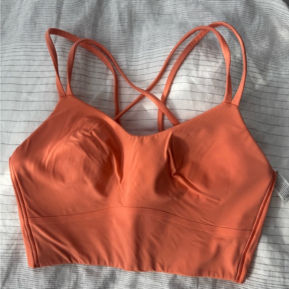 Lululemon like a cloud longline sports bra - salmon pink - Picture 3 of 11